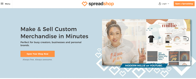 Spreadshop Homepage
