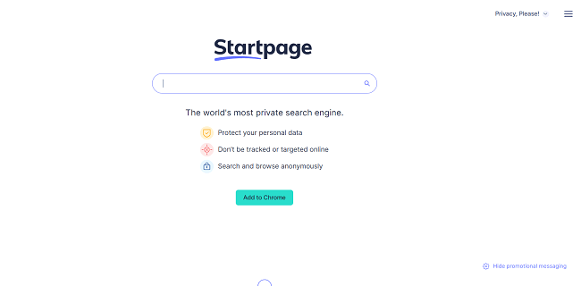 Startpage Screenshot