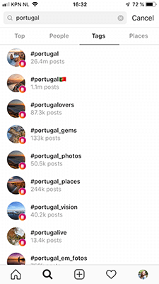 Suggested hashtags