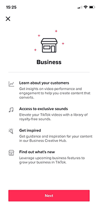 switch to a business account
