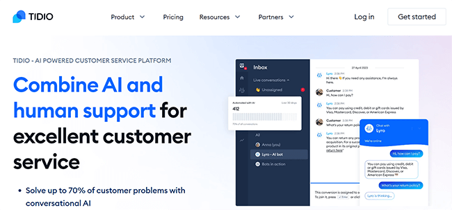 TIDIO Homepage