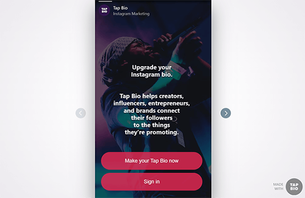 Tap Bio Link