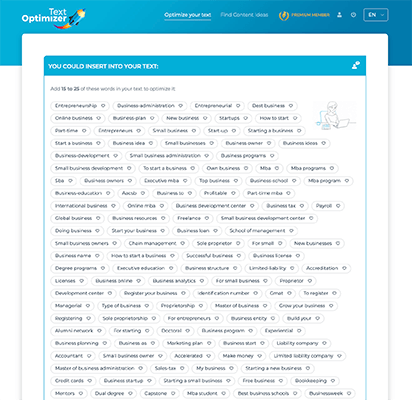 text optimizer discover angles and concepts