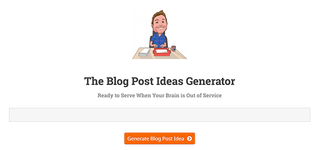 The Blog Post Ideas Generator
