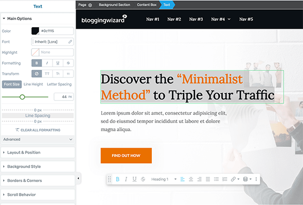 thrive theme builder dashboard