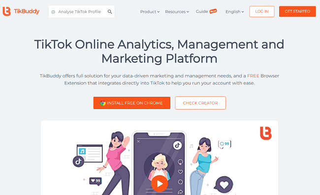 TikBuddy Homepage