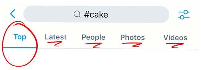 Top posts come up first with most likes and comments