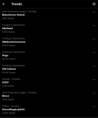 trending topic on twitter