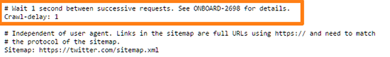 Twitter Robot.txt File
