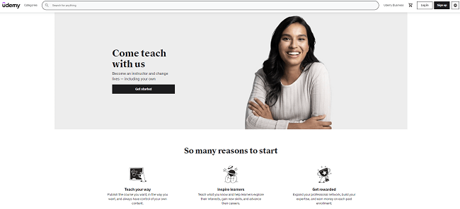 Udemy Homepage