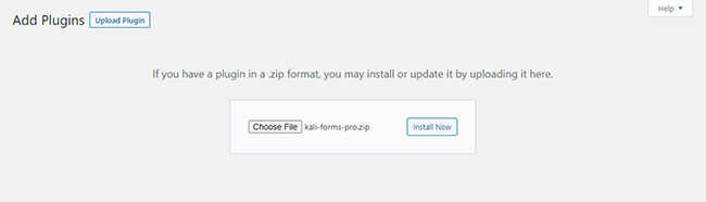 upload plugin from your local drive