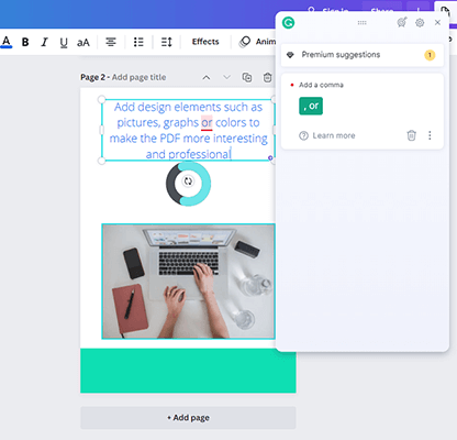 use grammarly to proofread