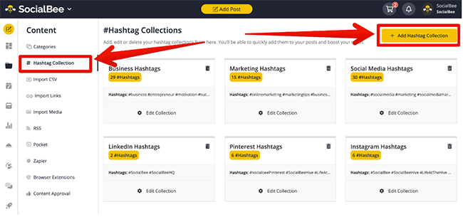 use hashtags