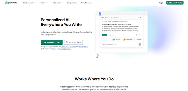 utilize writing tools grammarly