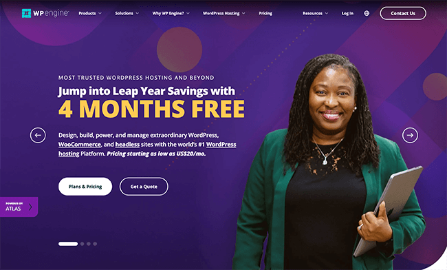 WP Engine Homepage