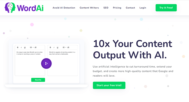 wordai homepage