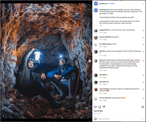 yes theory instagram post