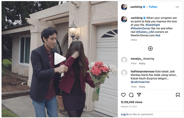 zach king promotion for subaru