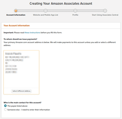 account information