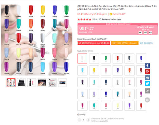 aliexpress gel nail polish