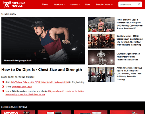 breaking muscle homepage
