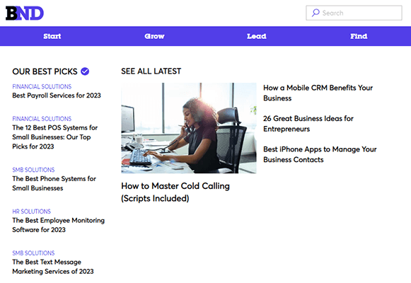 business news daily homepage