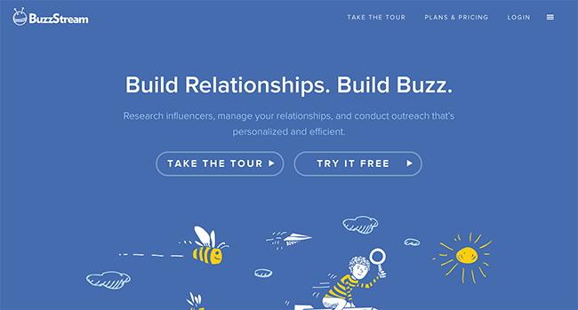 buzzstream homepage