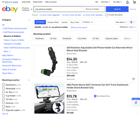 car phone holder ebay