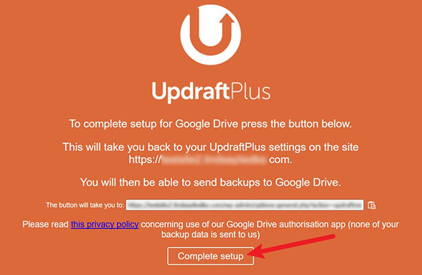 complete updraftplus setup