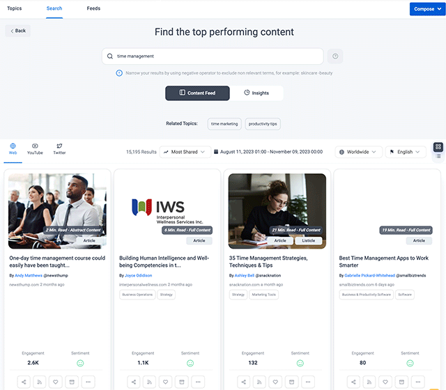 contentstudio top performing content
