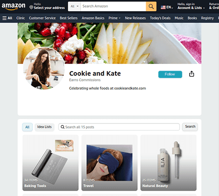 cookie and kate amazon affiliate page