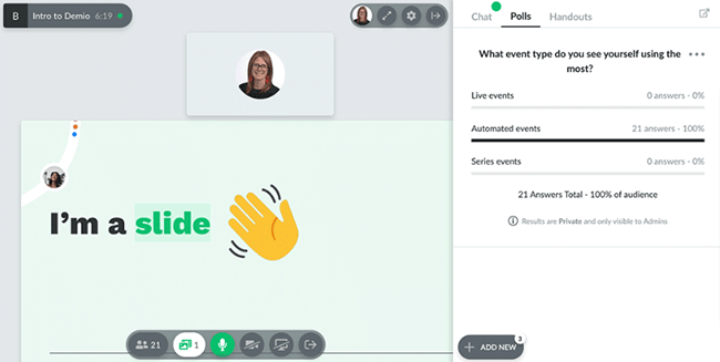 demio webinar ui