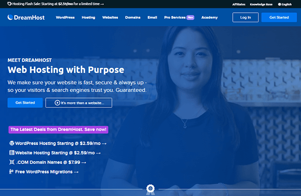 dreamhost homepage