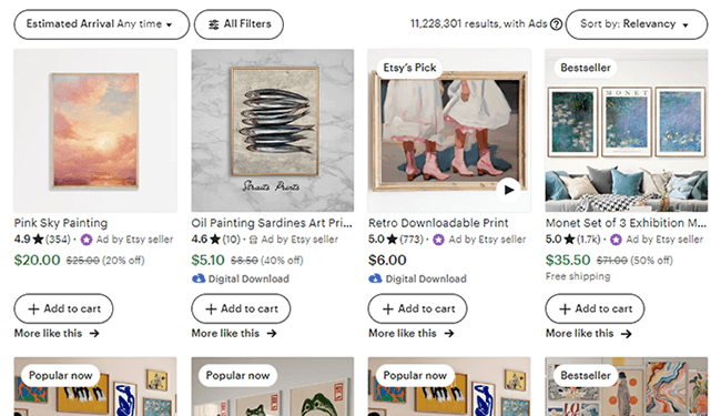 etsy art prints