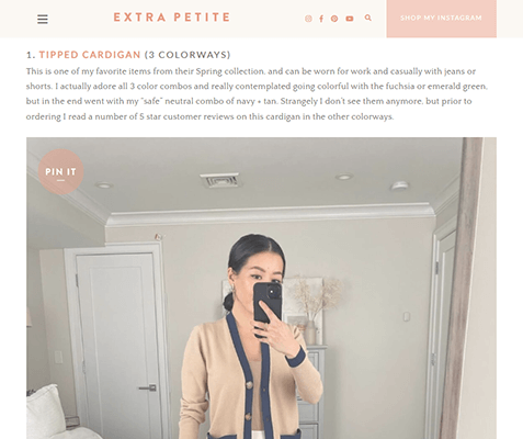 extra petite blog post