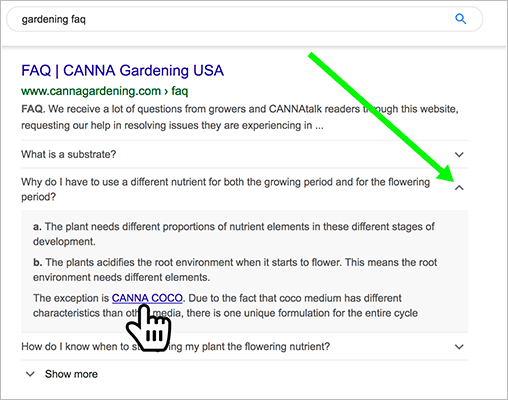 faq rich snippets links