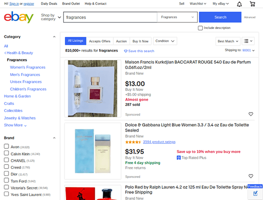 fragrances ebay