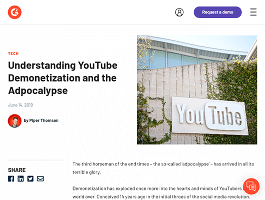 g2 youtube demonetization