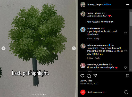 honey drops instagram post