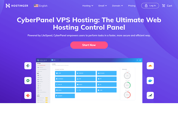 hostinger vps homepage