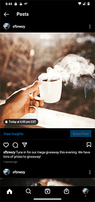 instagram post reminder