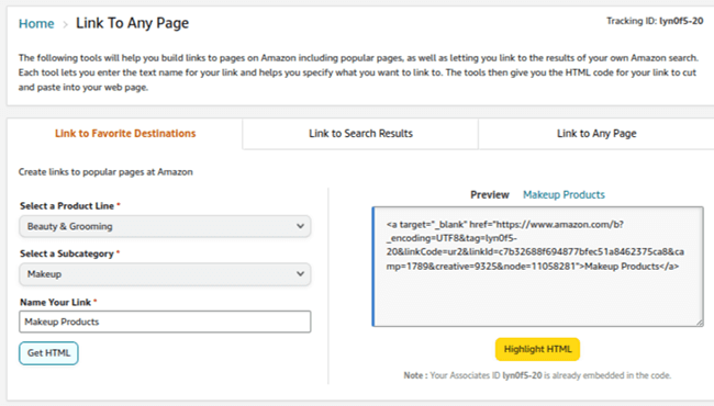 link to any page