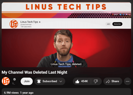 linus tech tips hacked
