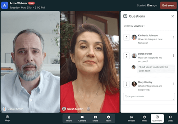 livestorm webinar ui