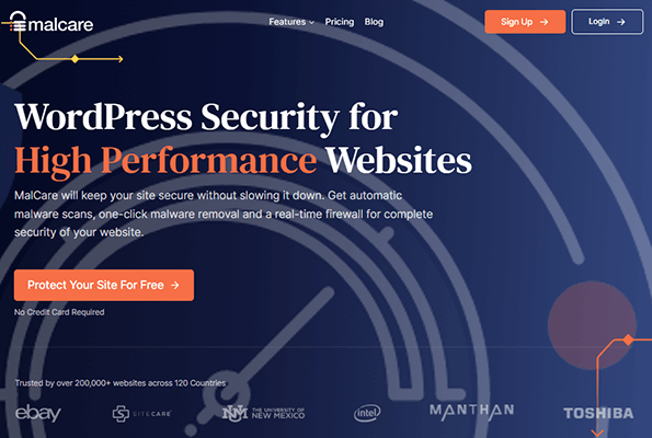 malcare homepage