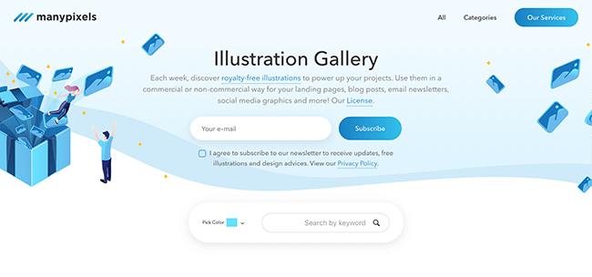 manypixels homepage
