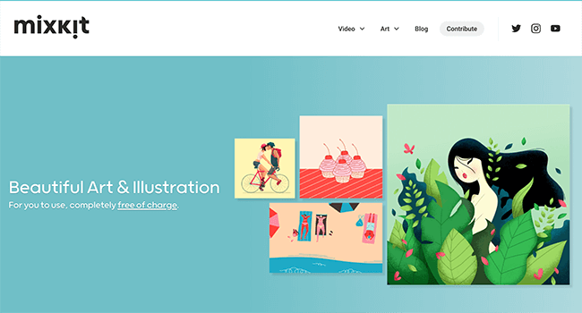 mixkit homepage