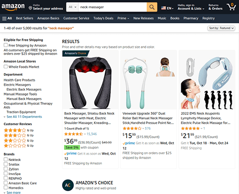 neck massager amazon