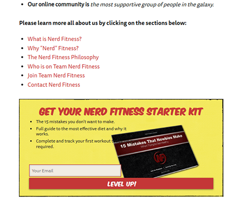 nerd fitness cta box