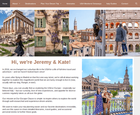 our escape clause homepage